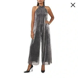 MSK Sleeveless Metallic Jumpsuit